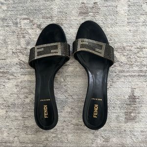 Authentic Vintage Fendi sandal Kitten Heels